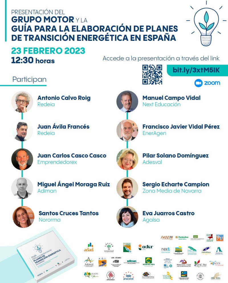 Presentación del Grupo Motor y la Guía para la elaboración de planes de transición energética en España